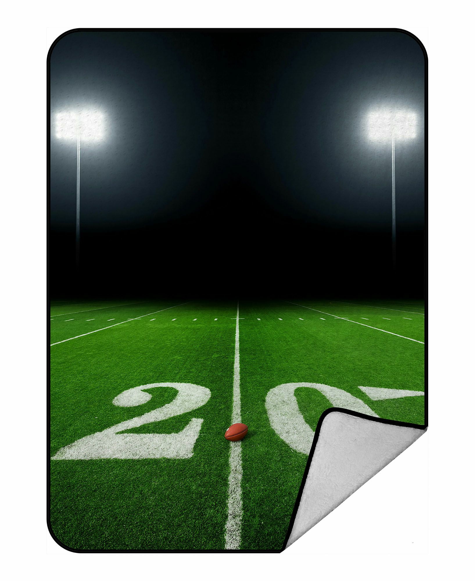 ABPHQTO Football Field Night Stadium Lights Fleece Blanket Fleece Back Throw  Blanket 58x80 Inch - Walmart.com, image size:1635x2000