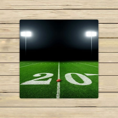 ABPHQTO Football Field Night Stadium Lights Towels Beach Bath Pool Sprot Travel Hand Spa Towel 13x13 Inch