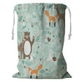 thumbnail image 1 of ABPHQTO Forest Animals Bear Deer Fox Rabbit Bird Hedgehog Storage Basket Laundry Bag with Drawstring 24x32 Inch, 1 of 3