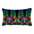 thumbnail image 1 of ABPHQTO Fractal Pattern In Stained Glass Style Pillow Case Pillow Cover Pillow Protector Two Sides For Couch Bed 20x30 Inch, 1 of 1