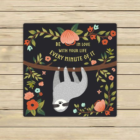 ABPHQTO Funny Sloth Tree Baby Flowers Branch Cartoon Animal Towels Beach Bath Pool Sprot Travel Hand Spa Towel 13x13 Inch