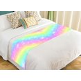 thumbnail image 1 of ABPHQTO Galaxy Fantasy Unicorn Rainbow Pastel Clouds Sky Bed Runner Bedding Scarf Bed Decoration 20x95 inch, 1 of 1