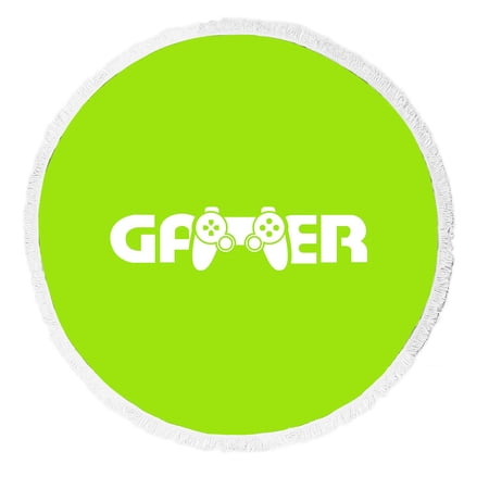 ABPHQTO Gamer Logo Beach Towel Beach Blanket with Tassels Beach Throw Towel Yoga Mat Picnic Blanket