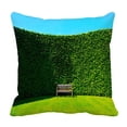 thumbnail image 1 of ABPHQTO Garden Hedges With A Wooden Bench Pillow Case Pillow Cover Pillow Protector Two Sides For Couch Bed 20x20 Inch, 1 of 1