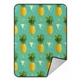thumbnail image 1 of ABPHQTO Geometric Pineapple Fleece Blanket Fleece Back Throw Blanket 58x80 inch, 1 of 1
