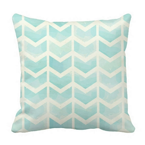 ABPHQTO Geometric Watercolor Chevron Pattern Pillow Case Pillow Cover Pillow Protector Two Sides For Couch Bed 20x20 Inch
