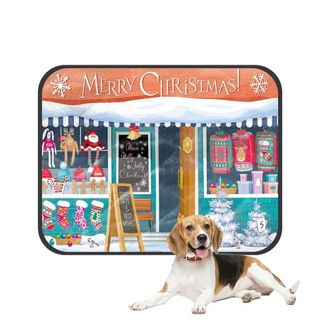 ABPHQTO Gift Shop Christmas Symbols Pet Dog Cat Bed Pee Pads Mat Cushion Potty Dogsblankets Crate Bed Kennel 25x30 inch