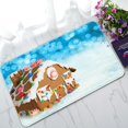 thumbnail image 1 of ABPHQTO Gingerbread House On A Festive Christmas Snow Doormat Entrance Rug Area Rug Floor Mat Home Decor 30x18 Inch, 1 of 1