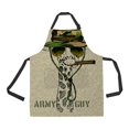 thumbnail image 1 of ABPHQTO Giraffe Apron Home Kitchen Apron with Pockets, 1 of 1