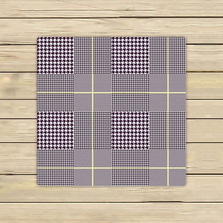 ABPHQTO Glen Plaid Pattern Towels Beach Bath Pool Sprot Travel Hand Spa Towel 13x13 Inch