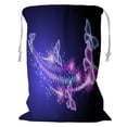 thumbnail image 1 of ABPHQTO Glowing Butterflies And Stars Storage Basket Laundry Bag with Drawstring 18x24 Inch, 1 of 3