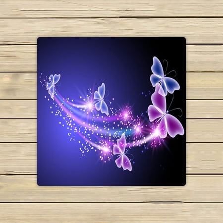 ABPHQTO Glowing Butterflies And Stars Towels,Beach Bath Pool Sprot Travel Hand Spa Towel 13x13 Inch