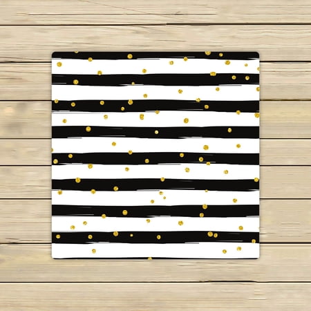 ABPHQTO Gold Glittering Confetti Stripe Towels,Beach Bath Pool Sprot Travel Hand Spa Towel 13x13 Inch