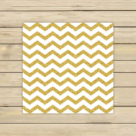 ABPHQTO Gold Zigzag Glitter Textured Stripes Towels Beach Bath Pool Sprot Travel Hand Spa Towel 13x13 Inch