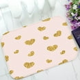 thumbnail image 1 of ABPHQTO Golden Chaotic Confetti Hearts Love Valentine Day Doormat Entrance Rug Area Rug Floor Mat Home Decor 23.5x16.7 Inch, 1 of 1
