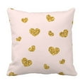 thumbnail image 1 of ABPHQTO Golden Chaotic Confetti Hearts Love Valentine Day Pillow Case Pillow Cover Pillow Protector Two Sides For Couch Bed 20x20 Inch, 1 of 1