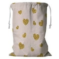 thumbnail image 1 of ABPHQTO Golden Chaotic Confetti Hearts Love Valentine Day Storage Basket Laundry Bag with Drawstring 24x32 Inch, 1 of 3
