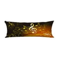 thumbnail image 1 of ABPHQTO Golden Music Theme Various Notes Body Pillow Covers Pillow Case Protector Pillowcase 20x60 Inch, 1 of 1