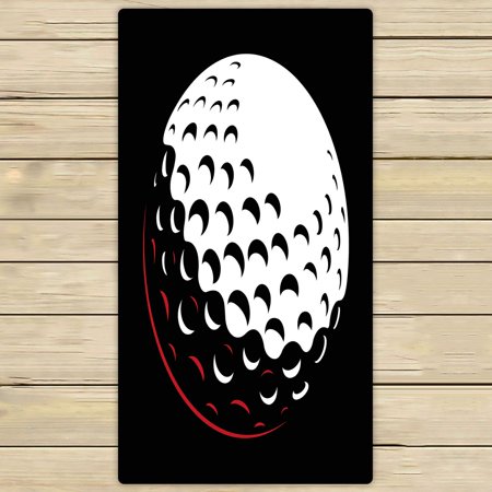 ABPHQTO Golf Ball On Dark Towels,Beach Bath Pool Sprot Travel Hand Spa Towel 30x56 Inch