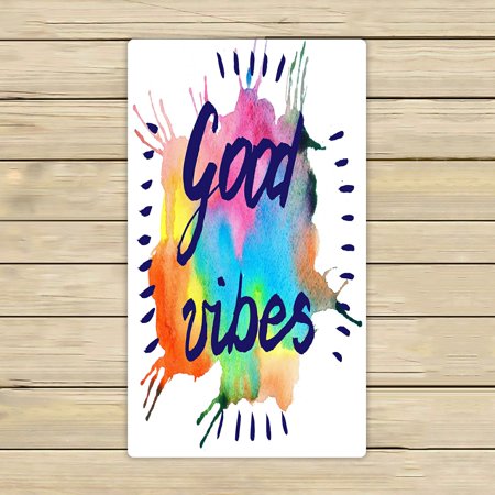 ABPHQTO Good Vibes Raster Towels,Beach Bath Pool Sprot Travel Hand Spa Towel 16x28 Inch
