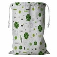 thumbnail image 1 of ABPHQTO Green Clover Storage Basket Laundry Bag with Drawstring 18x24 Inch, 1 of 3