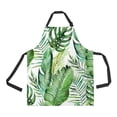 thumbnail image 1 of ABPHQTO Green Tropical Palm Leaves On White Apron Home Kitchen Apron with Pockets, 1 of 1