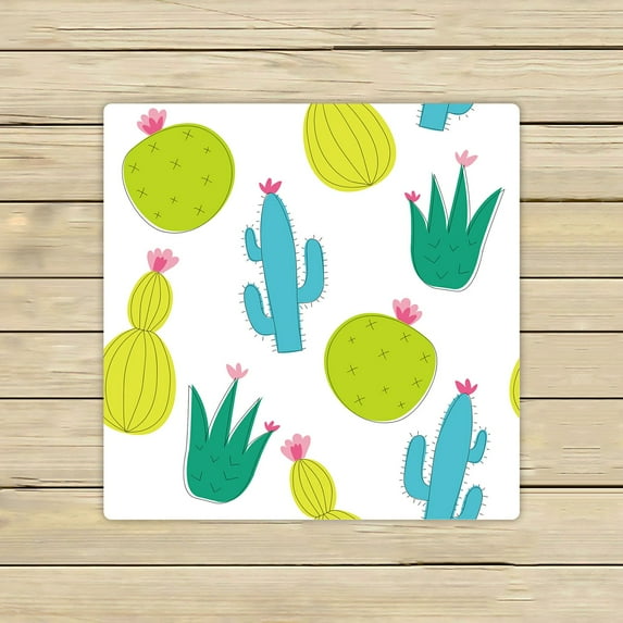 ABPHQTO Green Turquoise Mint Cactus Towels,Beach Bath Pool Sprot Travel Hand Spa Towel 13x13 Inch