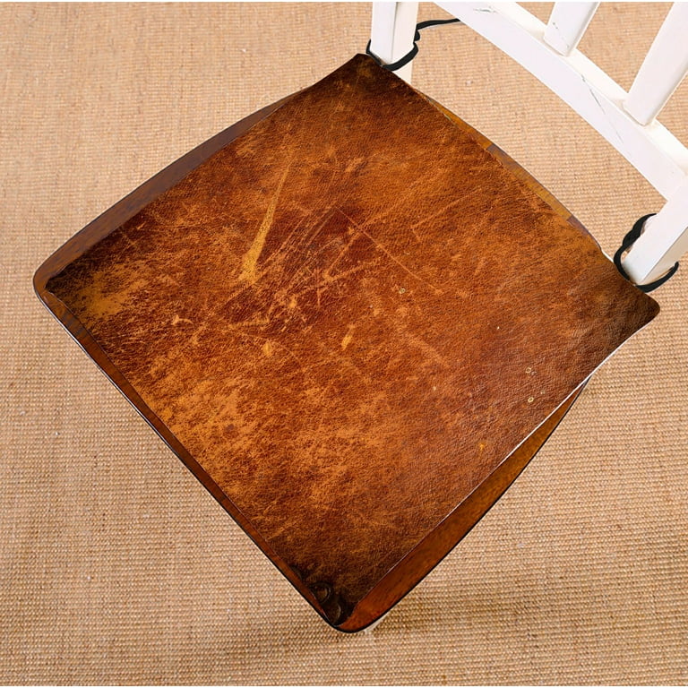 ABPHQTO Grunge Old Leather Texture Dark Edges Chair Pad Seat