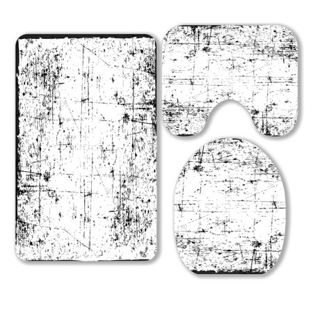 ABPHQTO Grunge Texture Can Also Be Used As Frame 3 Piece Bathroom Rugs Set Bath Rug Contour Mat and Toilet Lid Cover