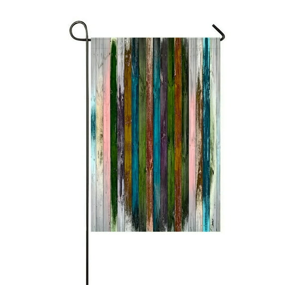 ABPHQTO Grungy Wood Home Outdoor Garden Flag House Banner Size 12x18 Inch