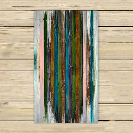ABPHQTO Grungy Wood Towels,Beach Bath Pool Sprot Travel Hand Spa Towel 16x28 Inch