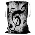 thumbnail image 1 of ABPHQTO Gunge Black Music Notes Storage Basket Laundry Bag with Drawstring 18x24 Inch, 1 of 3