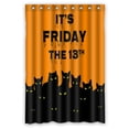 thumbnail image 1 of ABPHQTO Halloween Black Cats Friday 13 Waterproof Polyester Shower Curtain and Hooks For Home Decor 48x72 Inch, 1 of 1