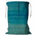 thumbnail image 1 of ABPHQTO Hand Drawn Blue Turquoise Tribal Storage Basket Laundry Bag with Drawstring 18x24 Inch, 1 of 3