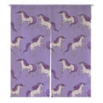 thumbnail image 1 of ABPHQTO Hand Drawn Unicorn Japanese Noren Curtain Doorway Door Window Treatment Curtains Cotton Linen Curtain 105x120 cm, 1 of 1