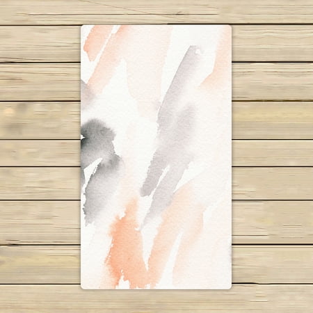 ABPHQTO Hand Painted Abstract Painting Watercolor Wash Texture Towels Beach Bath Pool Sprot Travel Hand Spa Towel 16x28 Inch