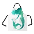 thumbnail image 1 of ABPHQTO Hand Painted Mermaid Silhouette Apron Home Kitchen Apron with Pockets, 1 of 2