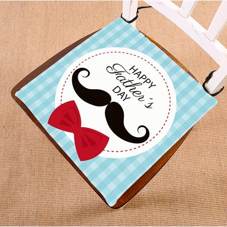 ABPHQTO Happy Fathers Day Card Chair Pad Seat Cushion Chair Cushion Floor Cushion Two Sides Printing 20x20 Inch