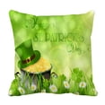 thumbnail image 1 of ABPHQTO Happy Green Clover Pillow Case Pillow Cover Pillow Protector Two Sides For Couch Bed 18x18 Inch, 1 of 1