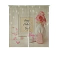 thumbnail image 1 of ABPHQTO Happy Mothers Day Frame Japanese Noren Curtain Doorway Door Window Treatment Curtains Cotton Linen Curtain 105x120 cm, 1 of 1