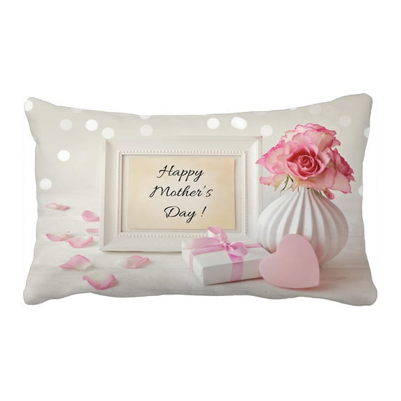 ABPHQTO Happy Mothers Day Frame Pillow Case Pillow Cover Pillow Protector Two Sides For Couch Bed 20x30 Inch