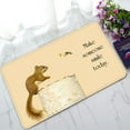 thumbnail image 1 of ABPHQTO Happy Squirrel Receiving Flower Hummingbird Friend Doormat Entrance Rug Area Rug Floor Mat Home Decor 30x18 Inch, 1 of 1