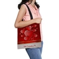 thumbnail image 1 of ABPHQTO Happy Valentine'S Day Card With Heart Canvas Bag Reusable Tote Grocery Shopping Bags Tote Bag 14x16 inch, 1 of 2