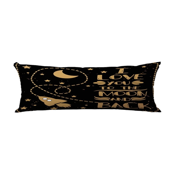 ABPHQTO Happy Valentine'S Day I Love You To Moon Back Quote Body Pillow Covers Pillow Case Protector Pillowcase 20x60 Inch