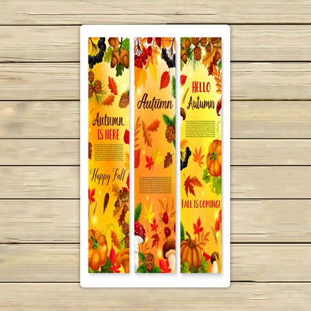 ABPHQTO Hello Autumn Or Fall Is Coming Here Banners Towels,Beach Bath Pool Sprot Travel Hand Spa Towel 16x28 Inch