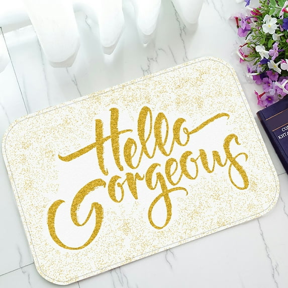 ABPHQTO Hello Gorgeous Doormat Entrance Rug Area Rug Floor Mat Home Decor 23.5x16.7 Inch