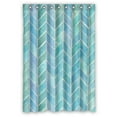thumbnail image 1 of ABPHQTO Herringbone Teal Waterproof Polyester Shower Curtain and Hooks For Home Decor 48x72 Inch, 1 of 1