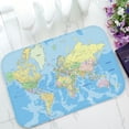 thumbnail image 1 of ABPHQTO Highly Detailed Political World Map Labeling Doormat Entrance Rug Area Rug Floor Mat Home Decor 23.5x16.7 Inch, 1 of 1
