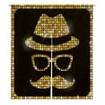 thumbnail image 1 of ABPHQTO Hipster Hat Glasses Beard Japanese Noren Curtain Doorway Door Window Treatment Curtains Cotton Linen Curtain 105x120 cm, 1 of 1