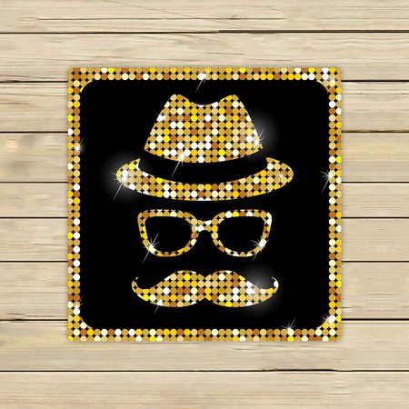 ABPHQTO Hipster Hat Glasses Beard Towels,Beach Bath Pool Sprot Travel Hand Spa Towel 13x13 Inch